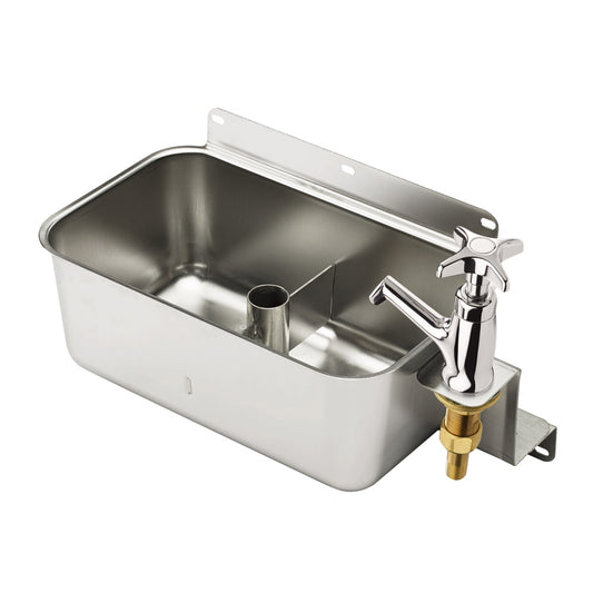 Krowne 16-153L ROYAL SERIES STAINLESS STEEL FRONT MOUNTED DIPPERWELL Sink WITH Faucet AND Drain                     