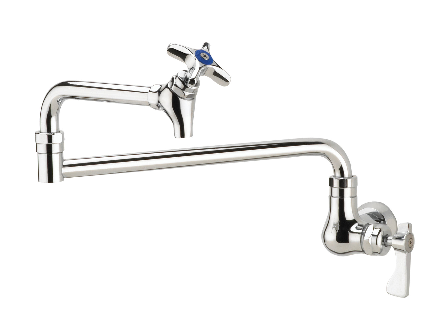 Krowne 16-181L ROYAL SERIES Wall Mount POT FILLER WITH 18" JOINTED SWIVEL SPOUT &  SHUT-OFF 