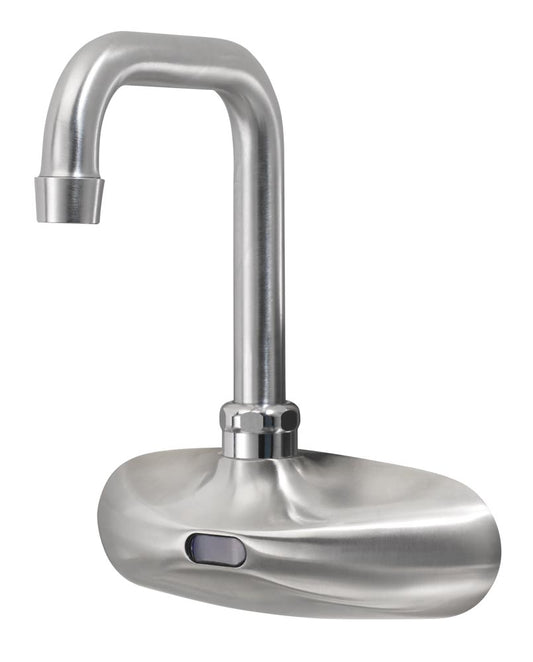 Krowne 16-670 Krowne 16-670. Diamond Series 4" Center Wall Mount Sensor Faucet, Battery Operated, Mechanical Mixing Valve, 4-1/2" Double Bend, 2.20 GPM Aerator.