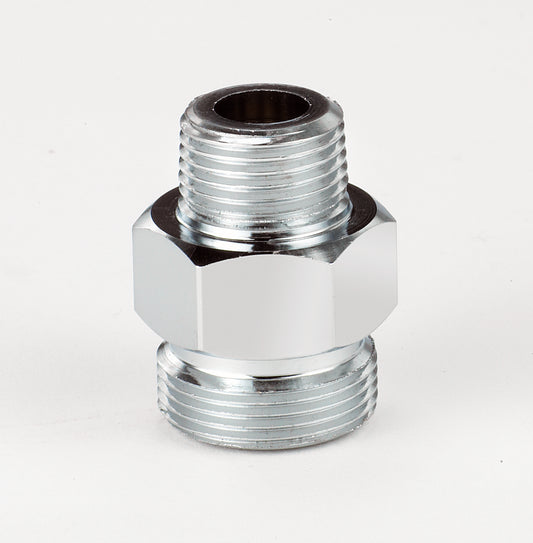 Krowne 21-113L.  Pre-rinse Hose to Top of Riser Adapter for Chicago. Converts  Pre-rinse Hose to 3/8" Male fitting. 