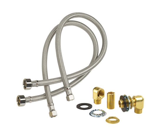 Krowne 21-193L. Royal Series Flexible Water Line Kit with Heavy Duty Wall Mounting Kit.