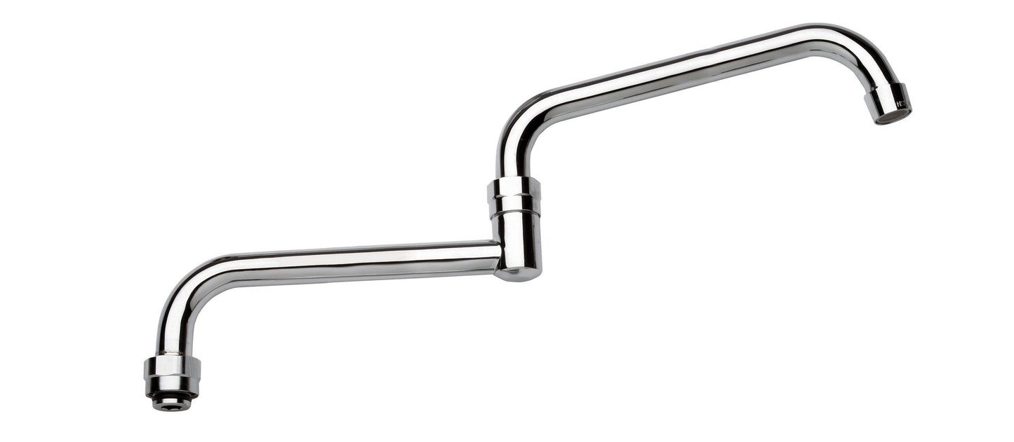 Krowne 21-426L. ROYAL SERIES 18" Double JOINTED REPLACEMENT SPOUT.    