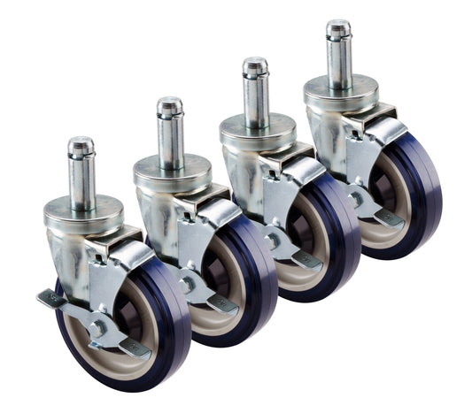 Krowne 30-151S Krowne 30-151S. UNIVERSAL WIRE SHELVING CASTERS, 5" WHEELS WITH BRAKE - SET OF 4.