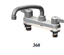 Union Brass 360H 6" Kit., Hi-Rise, Less Spray