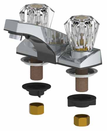 Union Brass 378A Chrome Lav - Acrylic Hdls,1/4T