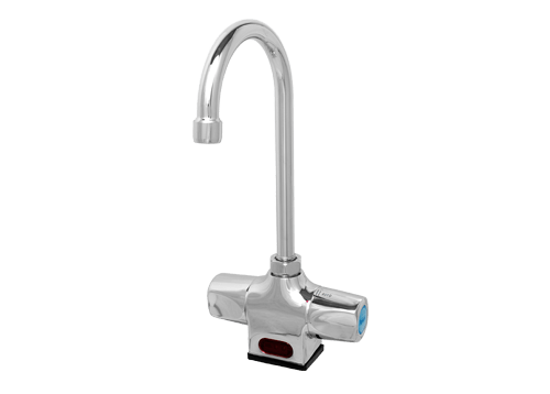 Hydrotek H-4000C-LR Hardwired Gooseneck Faucet, Mixing & Manual On/Off 