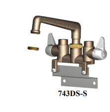 Union Brass 743DS-S Lndy Ds 1/4T. 6"Cast Sp Ss Bkt