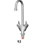 Union Brass 93 2 Hdl Pantry; Rigid Gooseneck