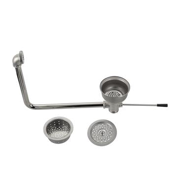 CHG D23-4590 Encore Lever Handle Box Pattern Drain 6-1/2" Sink Opening with 2" Sink Outlet with Overflow Assembly