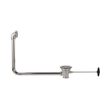 CHG DBN-8015-SP1 Encore Quik-Flo Rotary Drain with Flat Strainer, 3-1/2" Sink Opening, 2" Male or 1-1/2" Female Outlet with Overflow Assembly