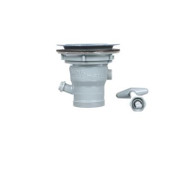 CHG DPL-8000-S Top-Line SinkMate Universal ABS Rotary Drain with 6" Handle, 3-1/2" Sink Opening, 1-1/2" &amp; 2" Outlet