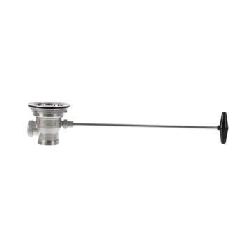 CHG DSS-8000-SP2 Encore DrainMaster Rotary Drain, 18" Handle, 3-1/2" Sink Opening, 2" Male or 1-1/2" Female Outlet