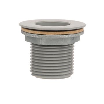 CHG E16-3010 Encore Gray ABS Sink Drain 1-1/2" L, 1-3/8" Dia. Sink Opening, 2" Face Flange, 1" NPT