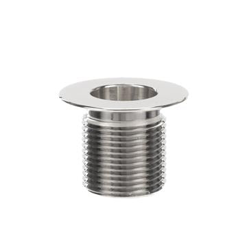 CHG E16-4011-LW Encore Nickel Plated Brass Sink Drain 1-1/2" L, 1-3/8" Dia. Sink Opening, 2" Face Flange, Includes: Locknut &amp; Washer, 1" NPT