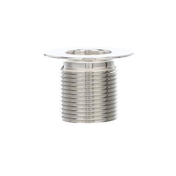 CHG E16-4011 Encore Nickel Plated Brass Sink Drain 1-1/2" L, 1-3/8" Dia. Sink Opening, 2" Face Flange, 1" NPT