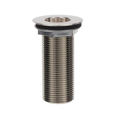 CHG E16-4021-LW Encore Nickel Plated Brass Sink Drain 3-1/4" L, 1-3/8" Dia Sink Opening, 2" Face Flange, Includes: Locknut &amp; Washer, 1" NPT