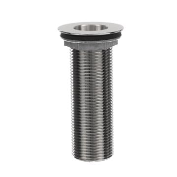 CHG E16-4031-LW Encore Nickel Plated Brass Sink Drain 4" L, 1-3/8" Dia Sink Opening, 2" Face Flange, Includes: Locknut &amp; Washer, 1" NPT