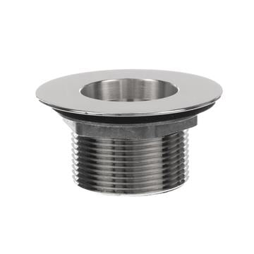 CHG E16-4051-LW Encore Nickel Plated Brass Sink Drain 1-1/2" L, 2" Dia Sink Opening, 3" Face Flange, Includes: Locknut &amp; Washer, 1-1/2" NPT