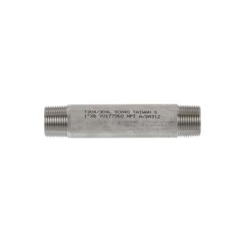 CHG E19-1006 Encore Stainless Steel 304 Nipple, 6" Long, Schedule 40, 1" NPT
