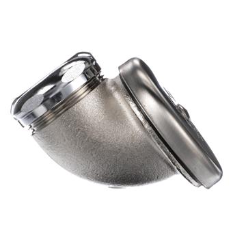 CHG E50-4580 Encore Overflow Head, 2" Dia. Cutout in Sink for Overflow Head, Nickel Plated Brass, Stainless Steel Faceplate, for 1-1/4" Tubing