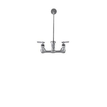 CHG K77-8106-BR-Z Encore 8" OC Wall Mount Service Sink Faucet  with Vacuum Breaker and Wall Support Bracket, Retail Packaging