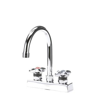 CHG KL41-4002-SE2 Encore 4" OC Deck Mount Faucet with 6-1/2" Swivel Gooseneck Spout with Cross Handles