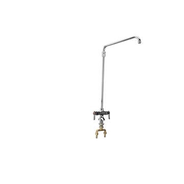 CHG KL52-9012-SE1 Encore Brass Chrome Plated Double Pantry Faucet with Elevated 12" Swivel  Spout
