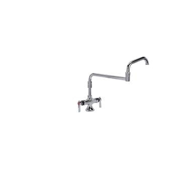 CHG KL52-9018-SP1 Encore Brass Chrome Plated Double Pantry Faucet with Elevated 18" Double Jointed Swivel  Spout