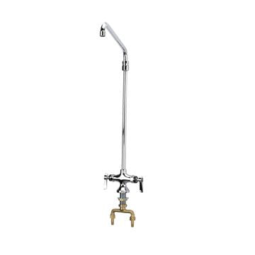 CHG KL52-9112-SE1 Encore Brass Chrome Plated Double Pantry Faucet with Elevated 12" Swivel  Spout and Ceramic Valves