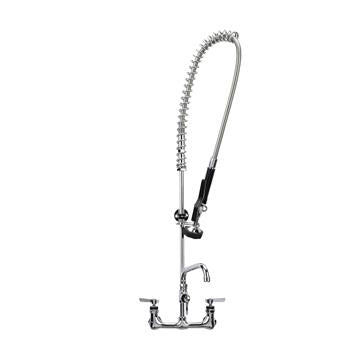 CHG KL53-1000-AF1 Encore?? 8" OC. Brass Chrome Plated Wall Mount Pre Rinse Assembly with 6" Add On Faucet