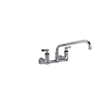 CHG KL54-8012-SE1Z Encore 8" OC. Brass Chrome Plated Wall Mount Faucet with 12" Swivel Spout