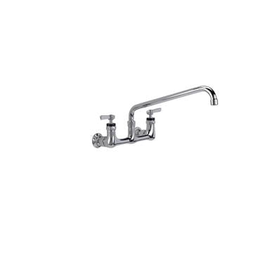 CHG KL54-8114-SE1Z Encore?? 8" OC. Brass Chrome Plated Wall Mount Faucet Ceramic Valves with 14" Swivel Spout Retail Packaging