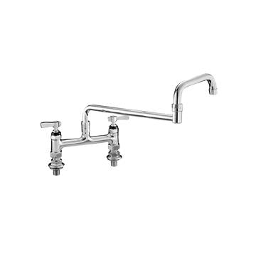 CHG KL61-8018-SE1Z Encore 8" OC Brass Chrome Plated Deck Mount Faucet with 18" Swivel  Spout, Retail Packaging