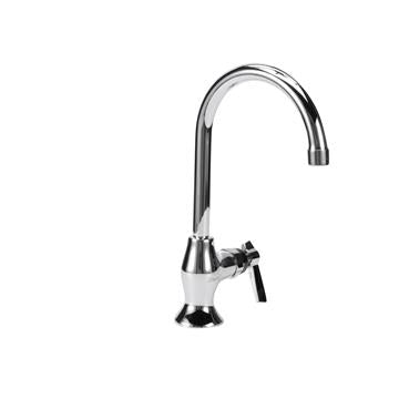 CHG KL64-9002-RE1 Encore Brass Chrome Plated Single Pantry Deck Mount Faucet 6" Rigid Gooseneck  Spout