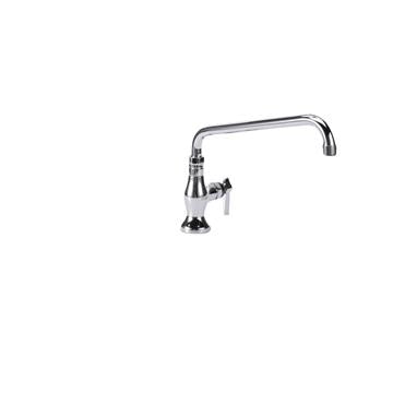 CHG KL64-9012-MV Encore Brass Chrome Plated Single Pantry Deck Mount Faucet 12" Swivel Spout and Mixing Valve