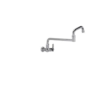 CHG KL70-9018 Encore Brass Chrome Plated Single Wall Mount Faucet with 18" Swivel Spout