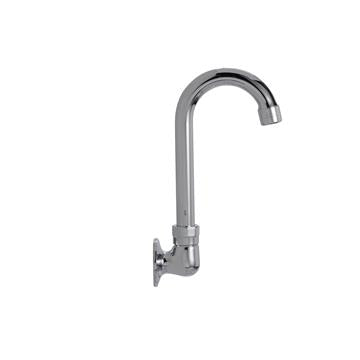 CHG KL72-9000-Z Encore Brass Chrome Plated Wall Mount Spout Base with 3-1/2" Gooseneck Spout, Retail Packaging