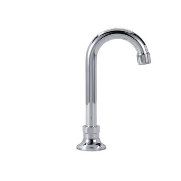 CHG KL74-9000-Z Encore Brass Chrome Plated Deck Mount Spout Base with 3-1/2" Swivel Gooseneck Spout, Retail Packaging