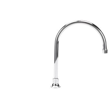 CHG KL74-9001-R Encore Brass Chrome Plated Deck Mount Spout Base with 8-1/2" Rigid Gooseneck Spout