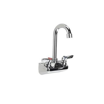 CHG TLL15-4100-SA1Z Top-Line 4" OC Wall Mount Faucet Ceramic Valves 0.5 gpm Spray Vandal Resistant Aerator with 3-1/2" Swivel Gooseneck Spout, Retail Packaging