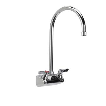 CHG TLL15-4101-SE1Z Top-Line 4" OC Wall Mount Faucet Ceramic Valves with 8-1/2" Swivel Gooseneck Spout, Retail Packaging