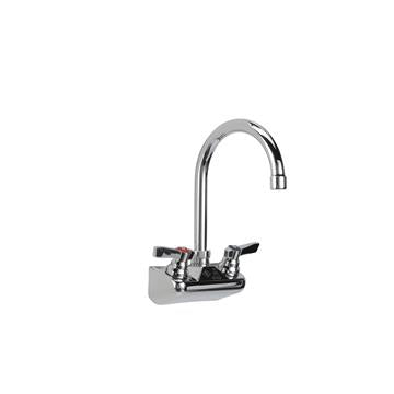 CHG TLL15-4102-SE1Z Top-Line 4" OC Wall Mount Faucet Ceramic Valves with 6" Swivel Gooseneck Spout, Retail Packaging