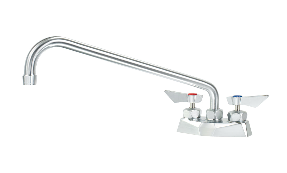 Krowne DX-314 Krowne DX-314. Diamond Series 4" Center Deck Mount Faucet with 14" Swing Spout. Durable full range swing spout with Double o-ring construction. 	Solid chrome plated brass base with ultra-polish satin. 
