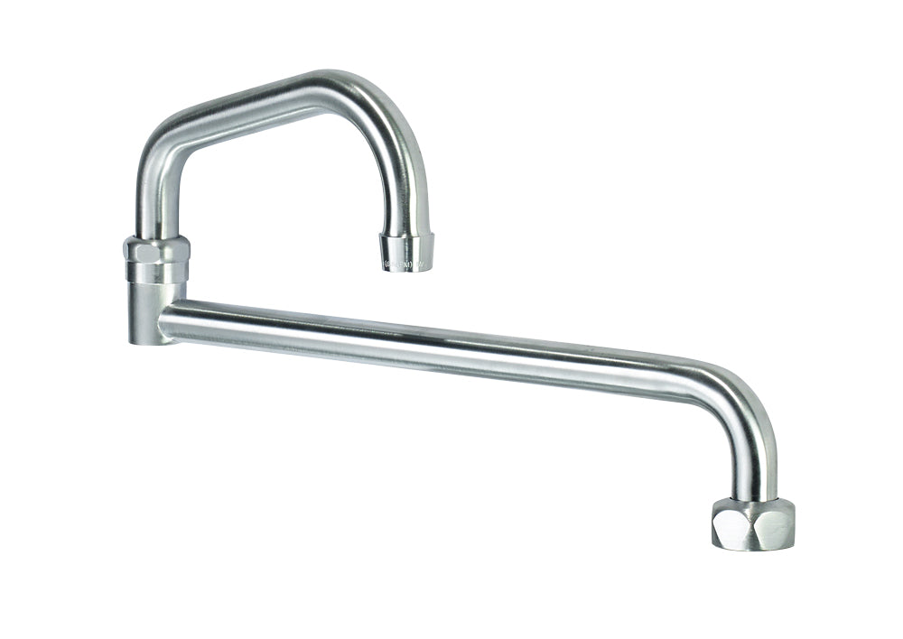 Krowne DX-426 Krowne DX-426. Diamond Series 18" Jointed Spout. Solid chrome plated brass base with ultra-polish satin. 