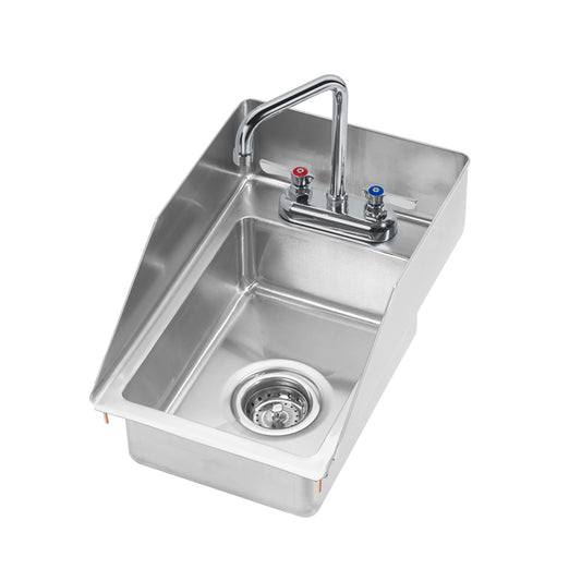 Krowne HS-1225 Krowne HS-1225. 12" x 18" One Compartment Drop-In Sink, 5" Deep with Side Splashes.
