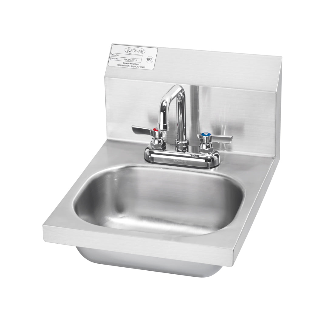 Krowne HS-18 Krowne HS-18. 14-1/2"W Hand Sink with Deck Mount Faucet.