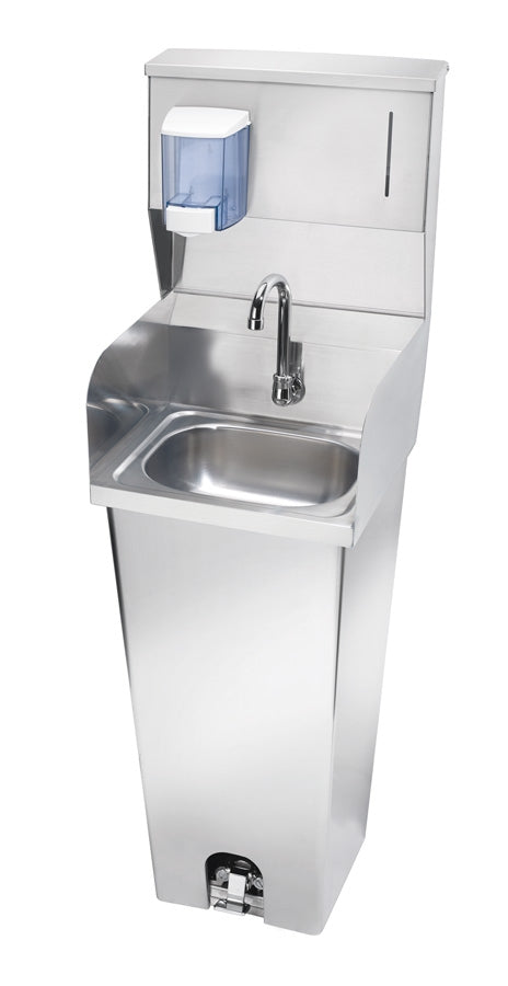 Krowne HS-42. PEDESTAL Hand Sink W/ FOOT PEDAL Faucet, SOAP DISP., Faucet, SOAP/TOWEL DISPENSER, & SIDE SPLASHES.   