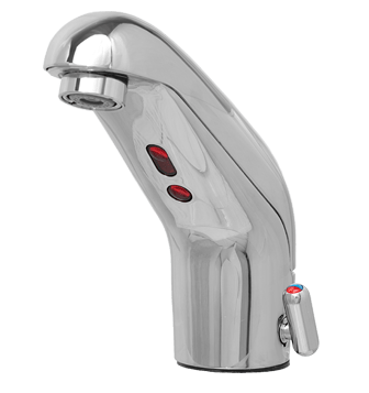 Hydrotek H-5000EM-LR Hardwired Lavatory Faucet, Above-Deck, Mixing &amp; Manual On/Off  