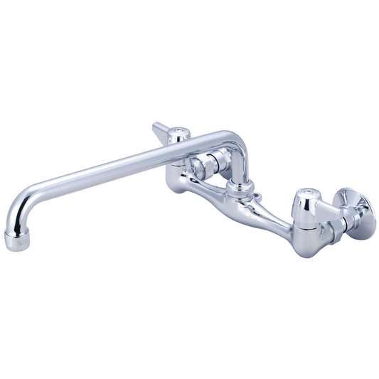 Central Brass 0047-TA3 KITCHEN-WALLMOUNT 7-7/8" TO 8-1/8" TWO CANOPY HDLS 12" TUBE SPT-PVD PC