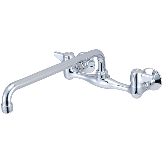 Central Brass 0047-TA4 KITCHEN-WALLMOUNT 7-7/8" TO 8-1/8" TWO CANOPY HDLS 14" TUBE SPT-PVD PC
